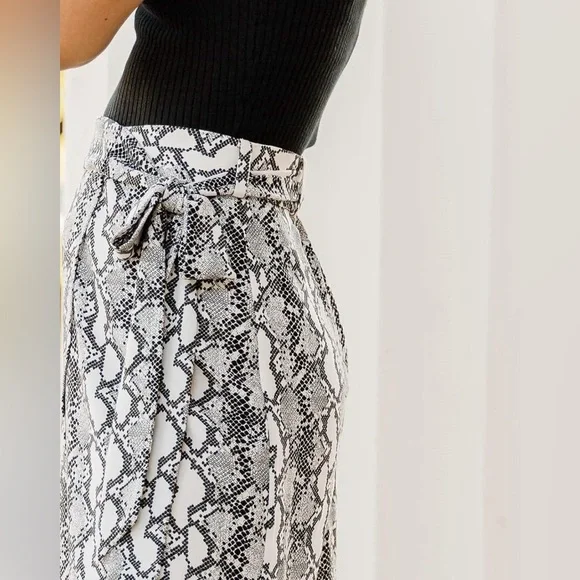 The Drop Women's Python Print Side-Tie Wrap Skirt - NWT - Picture 4 of 5